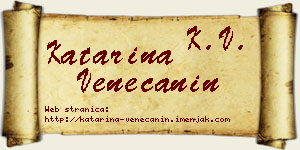 Katarina Venečanin vizit kartica